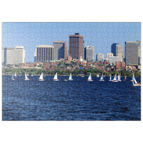 Darstellung des Puzzle Motivs Skyline von Boston, Massachusetts, USA - Puzzleteile: 500