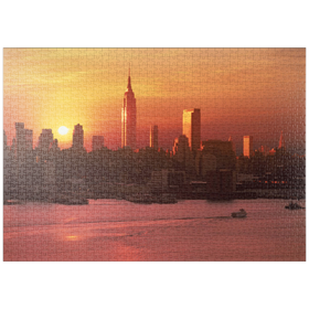 Darstellung des Puzzle-Motivs Skyline mit Empire State Building, Manhattan, New York City – Puzzleteile: 1000