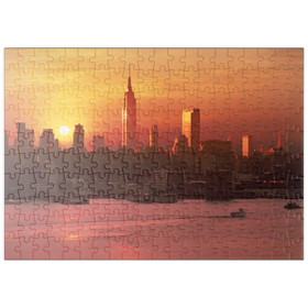 Darstellung des Puzzle Motivs Skyline mit Empire State Building, Manhattan, New York City - Puzzleteile: 200