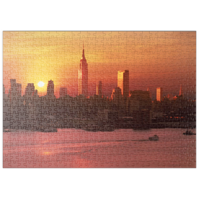 Darstellung des Puzzle Motivs Skyline mit Empire State Building, Manhattan, New York City - Puzzleteile: 500