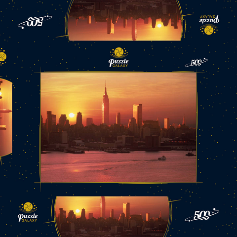 Skyline mit Empire State Building, Manhattan, New York City, New York, USA 500 Puzzle Schachtel 3D Modell