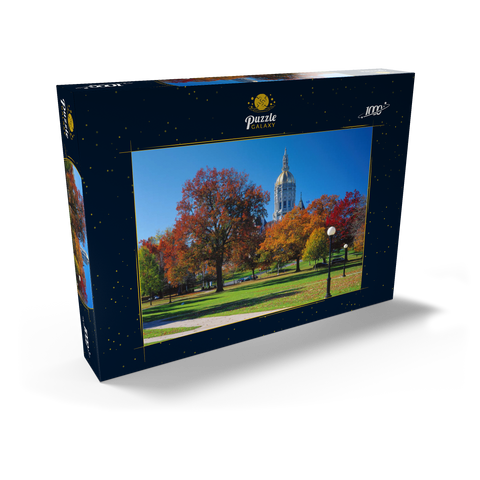 Park mit Kapitol in Hartford, Connecticut, USA 1000 Puzzle Schachtel Ansicht2
