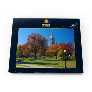 Park mit Kapitol in Hartford, Connecticut, USA 100 Puzzle Schachtel Ansicht3