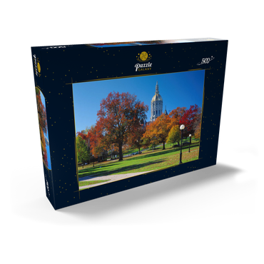 Park mit Kapitol in Hartford, Connecticut, USA 500 Puzzle Schachtel Ansicht2