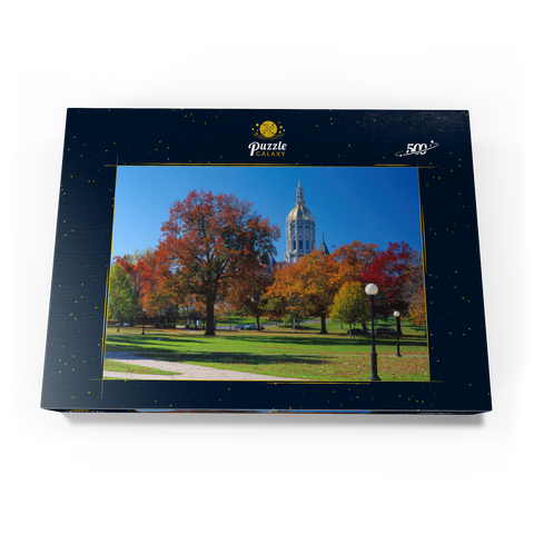 Park mit Kapitol in Hartford, Connecticut, USA 500 Puzzle Schachtel Ansicht3