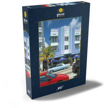 Art Deco Hotels am Ocean Drive in Miami Beach, Florida, USA 1000 Puzzle Schachtel Ansicht2