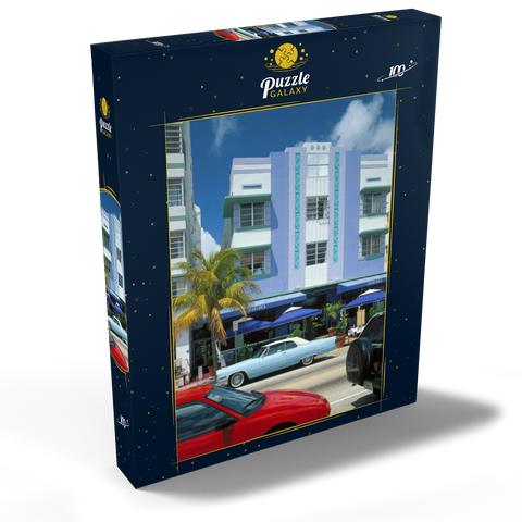 Art Deco Hotels am Ocean Drive in Miami Beach, Florida, USA 100 Puzzle Schachtel Ansicht2