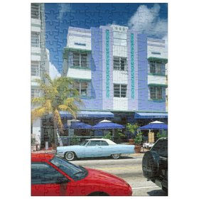 Darstellung des Puzzle-Motivs Art Deco Hotel am Ocean Drive in Miami Beach, Florida, USA – Puzzleteile: 200
