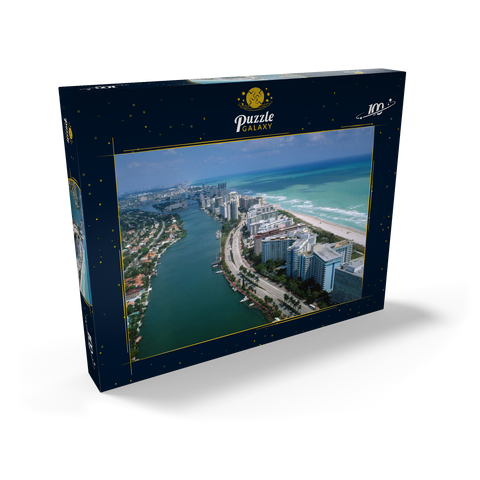 Blick über Miami Beach, Florida, USA 100 Puzzle Schachtel Ansicht2