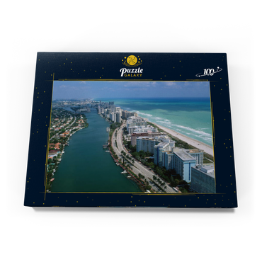 Blick über Miami Beach, Florida, USA 100 Puzzle Schachtel Ansicht3