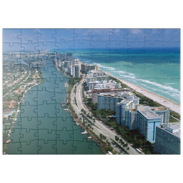puzzleplate Blick über Miami Beach, Florida, USA 100 Puzzle