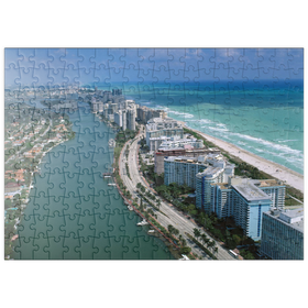 Darstellung des Puzzle Motivs Blick über Miami Beach, Florida, USA - Puzzleteile: 200