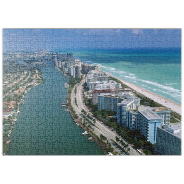 puzzleplate Blick über Miami Beach, Florida, USA 500 Puzzle