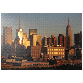 Darstellung des Puzzle-Motivs Blick auf Manhattan im Abendlicht, New York City, USA – Puzzleteile: 1000
