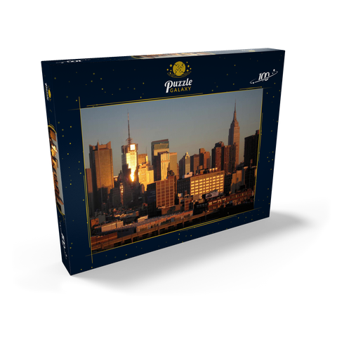 Blick über Hudson auf Manhattan, New York City, New York, USA 100 Puzzle Schachtel Ansicht2