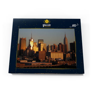 Blick über Hudson auf Manhattan, New York City, New York, USA 100 Puzzle Schachtel Ansicht3
