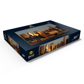 Alternative Darstellung des Puzzle-Motivs Blick auf Manhattan im Abendlicht, New York City, USA – Puzzleteile: 500