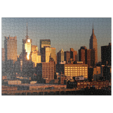 puzzleplate Blick über Hudson auf Manhattan, New York City, New York, USA 500 Puzzle