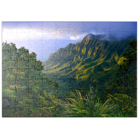puzzleplate Na Pali Küste, Insel Kauai, Hawaii, USA 100 Puzzle