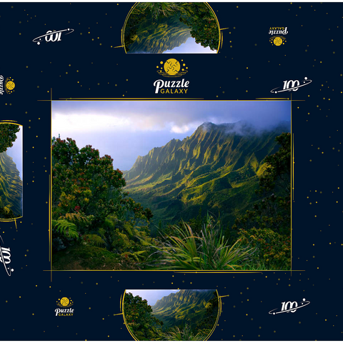 Na Pali Küste, Insel Kauai, Hawaii, USA 100 Puzzle Schachtel 3D Modell