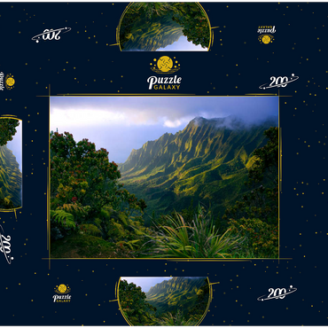 Na Pali Küste, Insel Kauai, Hawaii, USA 200 Puzzle Schachtel 3D Modell