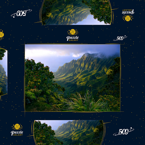 Na Pali Küste, Insel Kauai, Hawaii, USA 500 Puzzle Schachtel 3D Modell