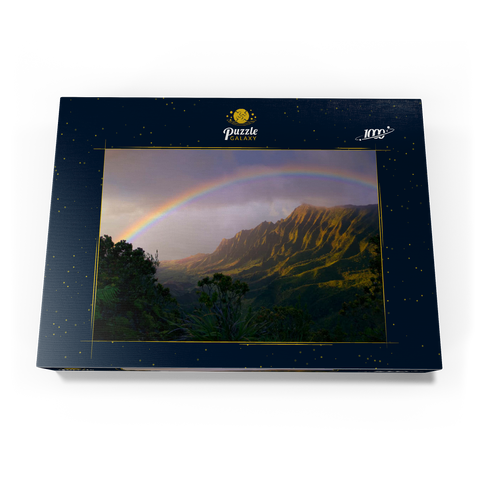 Regenbogen über der Na Pali Küste, Insel Kauai, Hawaii, USA 1000 Puzzle Schachtel Ansicht3