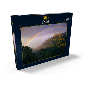 Regenbogen über der Na Pali Küste, Insel Kauai, Hawaii, USA 100 Puzzle Schachtel Ansicht2