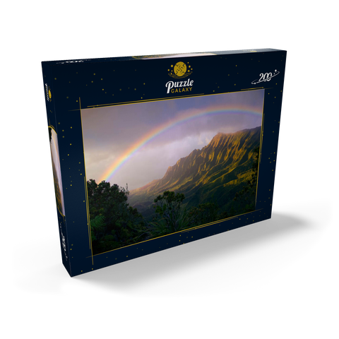 Regenbogen über der Na Pali Küste, Insel Kauai, Hawaii, USA 200 Puzzle Schachtel Ansicht2
