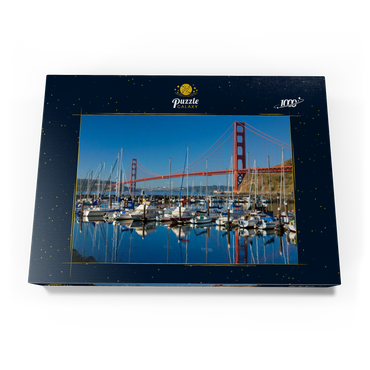 Golden Gate Bridge mit Yachthafen, San Francisco, Kalifornien, USA 1000 Puzzle Schachtel Ansicht3