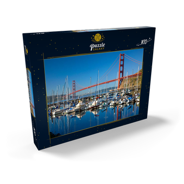 Golden Gate Bridge mit Yachthafen, San Francisco, Kalifornien, USA 100 Puzzle Schachtel Ansicht2