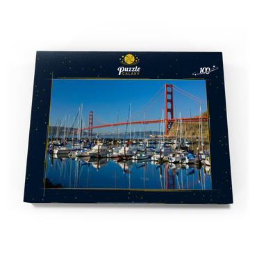 Golden Gate Bridge mit Yachthafen, San Francisco, Kalifornien, USA 100 Puzzle Schachtel Ansicht3