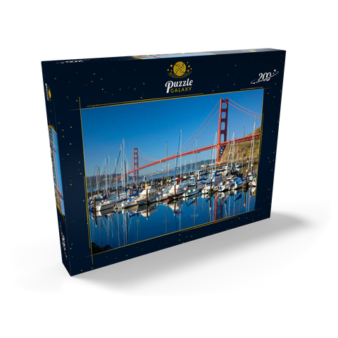Golden Gate Bridge mit Yachthafen, San Francisco, Kalifornien, USA 200 Puzzle Schachtel Ansicht2