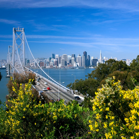 Bay Bridge mit Skyline, San Francisco, Kalifornien, USA 1000 Puzzle 3D Modell