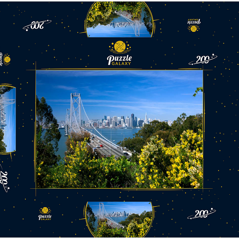 Bay Bridge mit Skyline, San Francisco, Kalifornien, USA 200 Puzzle Schachtel 3D Modell