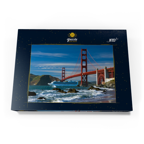 San Francisco Bay mit Kreuzfahrtschiff und Golden Gate Bridge, San Francisco, Kalifornien, USA 1000 Puzzle Schachtel Ansicht3