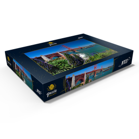 Alternative Darstellung des Puzzle-Motivs Golden Gate Bridge und Fort Point National Historic Site, San Francisco, USA – Puzzleteile: 1000