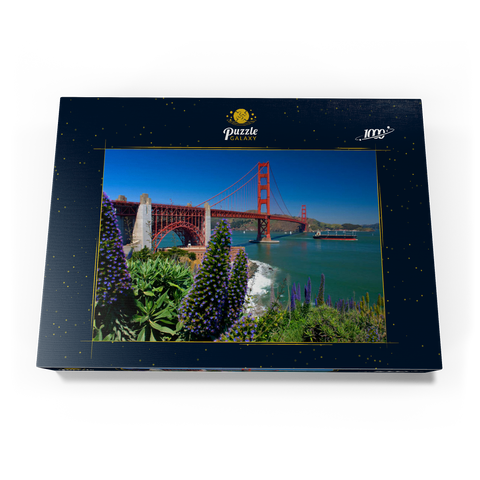 San Francisco Bay mit Golden Gate Bridge und Fort Point National Historic Site, San Francisco, Kalifornien, USA 1000 Puzzle Schachtel Ansicht3