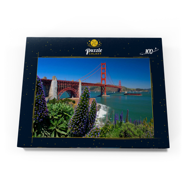 San Francisco Bay mit Golden Gate Bridge und Fort Point National Historic Site, San Francisco, Kalifornien, USA 100 Puzzle Schachtel Ansicht3
