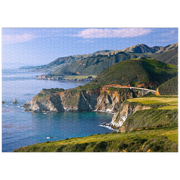 puzzleplate Küste am Highway One bei Big Sur, Kalifornien, USA 1000 Puzzle