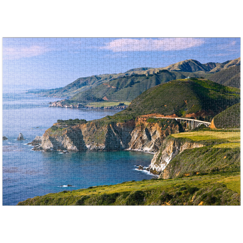 puzzleplate Küste am Highway One bei Big Sur, Kalifornien, USA 1000 Puzzle