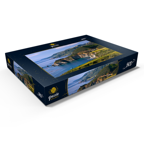 Küste am Highway One bei Big Sur, Kalifornien, USA 500 Puzzle Schachtel Ansicht1