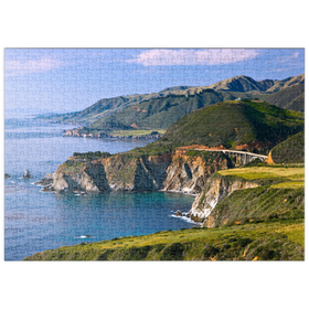 Darstellung des Puzzle Motivs Küste am Highway One bei Big Sur, Kalifornien, USA - Puzzleteile: 500