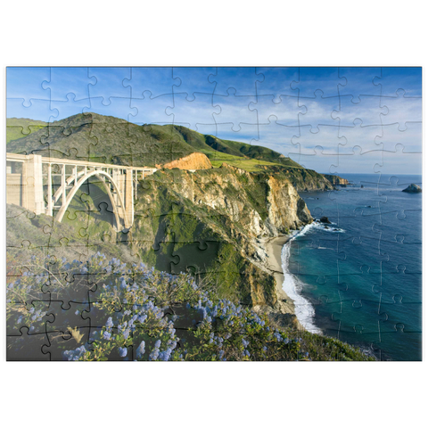 puzzleplate Küste am Highway One bei Big Sur, Kalifornien, USA 100 Puzzle