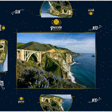 Küste am Highway One bei Big Sur, Kalifornien, USA 100 Puzzle Schachtel 3D Modell
