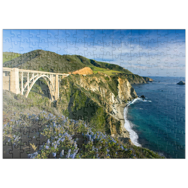 puzzleplate Küste am Highway One bei Big Sur, Kalifornien, USA 200 Puzzle