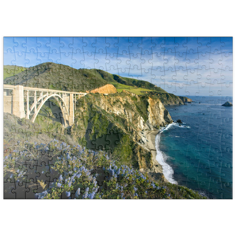 puzzleplate Küste am Highway One bei Big Sur, Kalifornien, USA 200 Puzzle