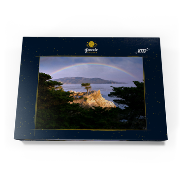 Regenbogen über der Monterey-Zypresse (Lone Cypress) an der Pazifikküste bei 1000 Puzzle Schachtel Ansicht3