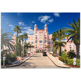 Darstellung des Puzzle-Motivs Hotel Don Cesar Beach Resort am St. Pete Beach in St. Petersburg an der Golfküste, Florida, USA – Puzzleteile: 1000