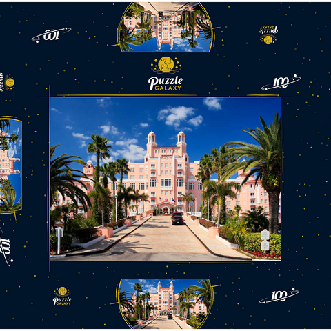 Hotel Don Cesar Beach Resort am St. Pete Beach in St. Petersburg an der Golfküste, Florida, USA 100 Puzzle Schachtel 3D Modell